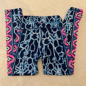 Lilly Pulitzer Luxletic Weekender High Rise Midi Legging Lucky Bamboo XS